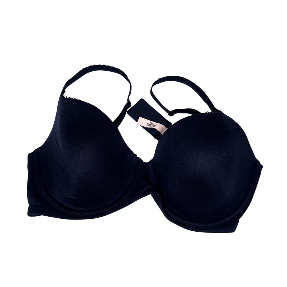 Victoria's Secret Body By Victoria Lined Demi Double Bra Size 34DD Blue - Picture 7 of 10